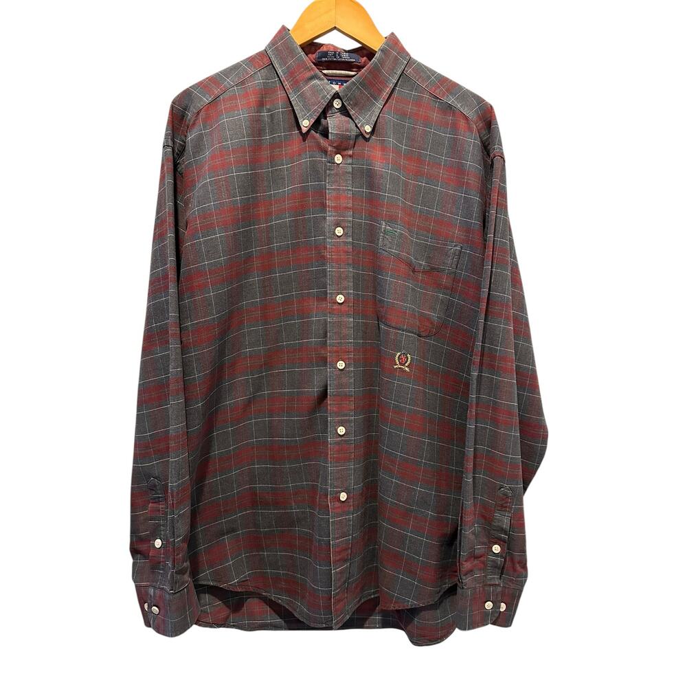 Tommy Hilfiger VTG Plaid Button Down Shirt XL 90s Preppy Oversized Streetwear